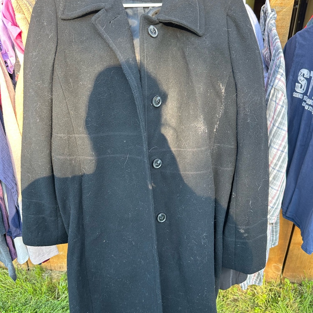 Jaclyn Smith Charcoal Wool Blend Coat